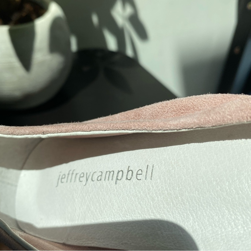 Jeffrey Campbell Pink Suede Low Block Heel Pumps - Picture 7 of 10